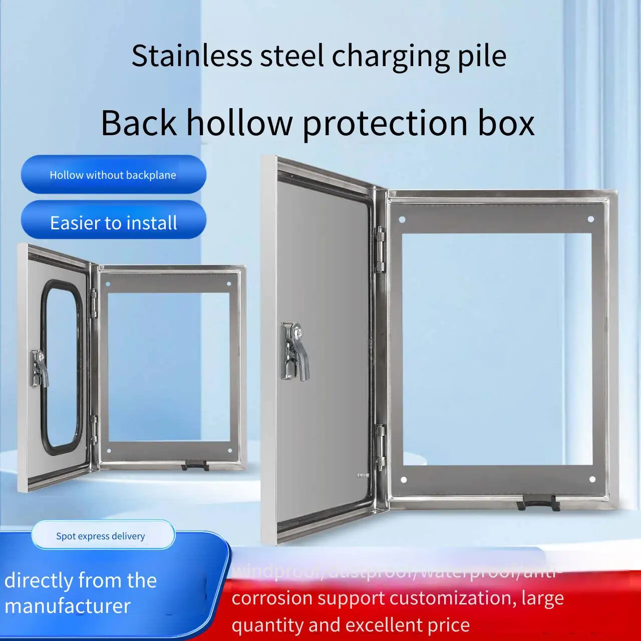 hollow rain cover on the back, indoor and outdoor visual window distribution box, surface-mounted foundation box
hollow rain cover on the back, indoor and outdoor visual window distribution box, surface-mounted foundation box