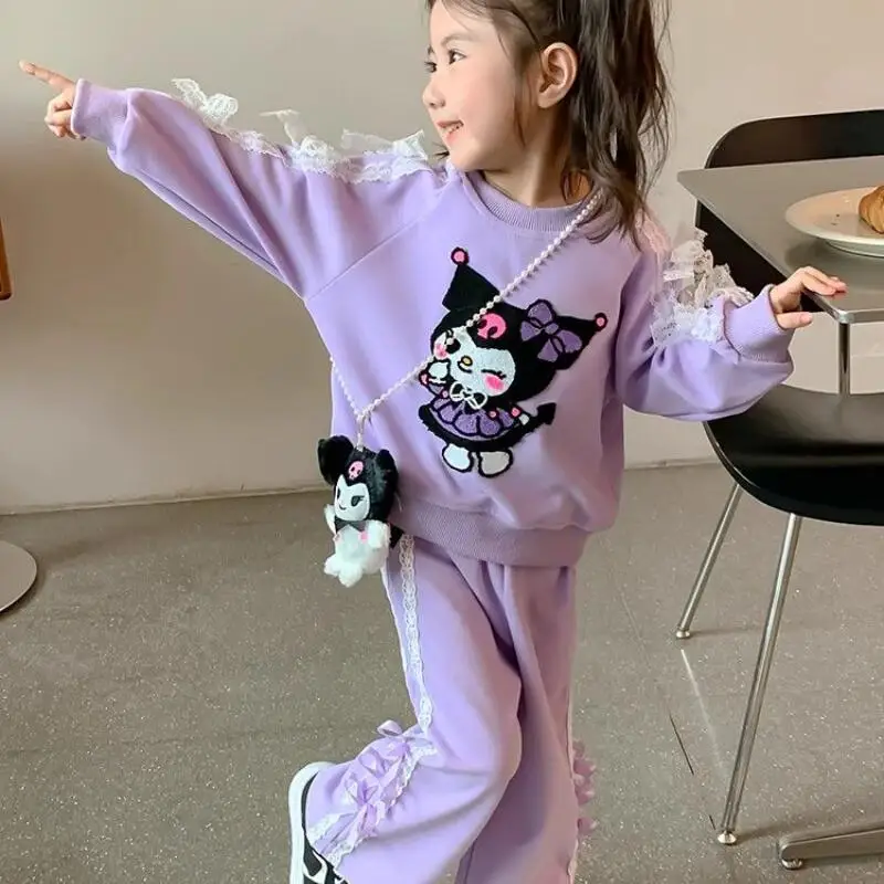 Sanrio Girls Sweatshirt 2Pcs Kuromi Girls Spring Style Set Street Blow Up Internet Celebrity Children's Clothing Fashion Clothes
Sanrio Girls Sweatshirt 2Pcs Kuromi Girls Spring Style Set Street Blow Up Internet Celebrity Children's Clothing Fashion Clothes