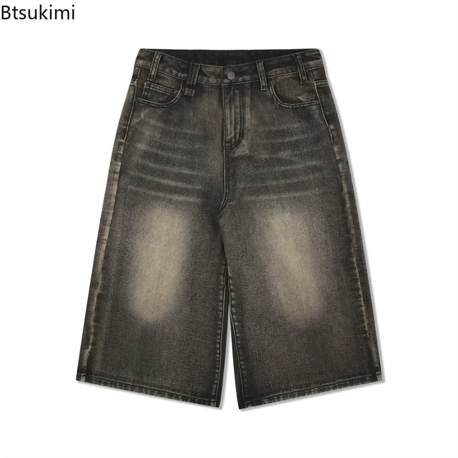 New 2025 Spring Summer New Men's Denim Shorts Solid Color Straight Capri Pants Fashion Trend Middle Waist Casual Short Pants
New 2025 Spring Summer New Men's Denim Shorts Solid Color Straight Capri Pants Fashion Trend Middle Waist Casual Short Pants