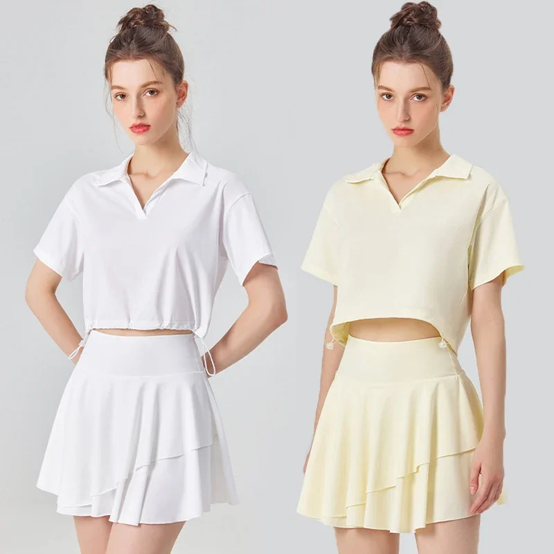Women Summer Short Sportswear Solid Color Two Pieces Fitness Yoga Set Breathable Quick Dry Tennis Wear Female Workout Clothes
Women Summer Short Sportswear Solid Color Two Pieces Fitness Yoga Set Breathable Quick Dry Tennis Wear Female Workout Clothes