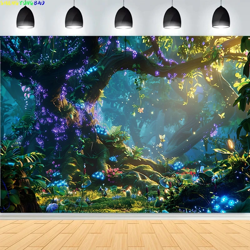 Fairy Tale Magical Forest Photography Backdrops Mushrooms Sunlight Gingerbread House Life Tree in Wonderland Background MF-04
Fairy Tale Magical Forest Photography Backdrops Mushrooms Sunlight Gingerbread House Life Tree in Wonderland Background MF-04