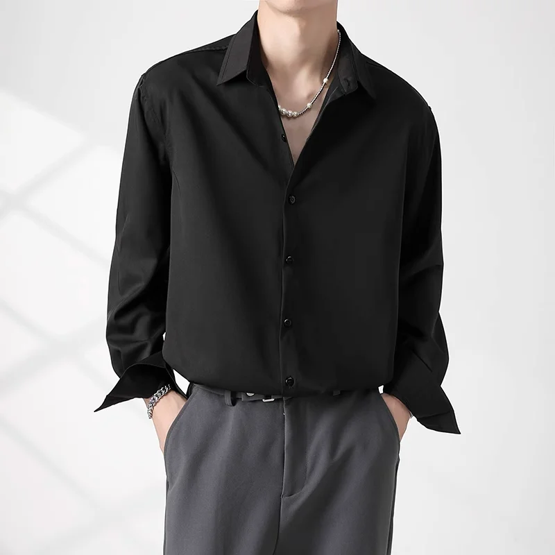 2025 Men's Spring Autumn Fashion Ice Silk Loose Shirt Clothes Male Business Casual Thin Shirts Men Solid Color Blouses P610
2025 Men's Spring Autumn Fashion Ice Silk Loose Shirt Clothes Male Business Casual Thin Shirts Men Solid Color Blouses P610
