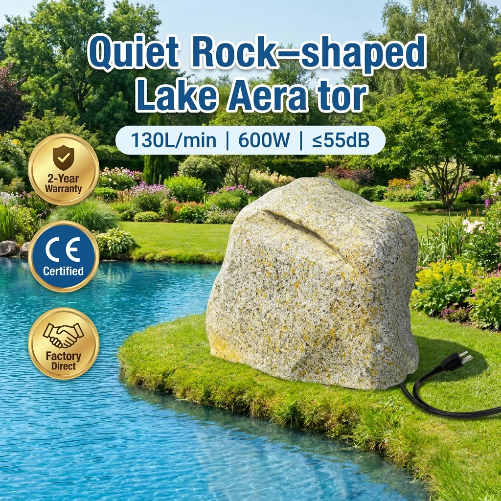Quiet Rock-shaped Lake Aeration Compressor With 6 Diffusers For Fish Farm 130L/min Oil Free Piston Air Pump 420W 55dB CE
Quiet Rock-shaped Lake Aeration Compressor With 6 Diffusers For Fish Farm 130L/min Oil Free Piston Air Pump 420W 55dB CE