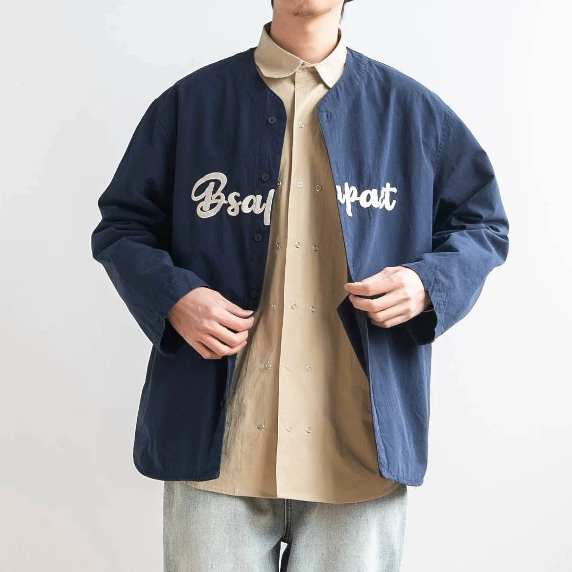 Men Streetwear Cityboy Vintage Fashion Loose Causal Embroidery Baseball Shirt Jacket Women Oversize Shirts Blouses Coat
Men Streetwear Cityboy Vintage Fashion Loose Causal Embroidery Baseball Shirt Jacket Women Oversize Shirts Blouses Coat