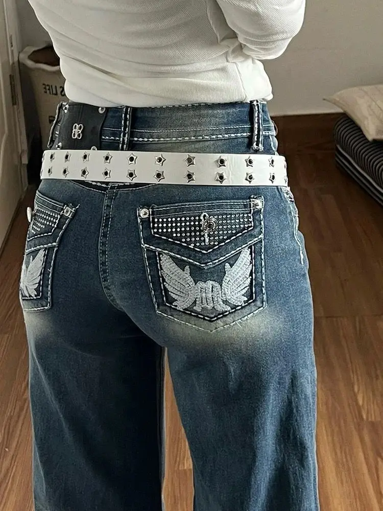 Women Pants Spring Blue Y2k Wash Cargo Jeans Vintage Baggy Denim Trousers Japanese 2000s Style Oversize Boyfriend Harajuku Jeans
Women Pants Spring Blue Y2k Wash Cargo Jeans Vintage Baggy Denim Trousers Japanese 2000s Style Oversize Boyfriend Harajuku Jeans