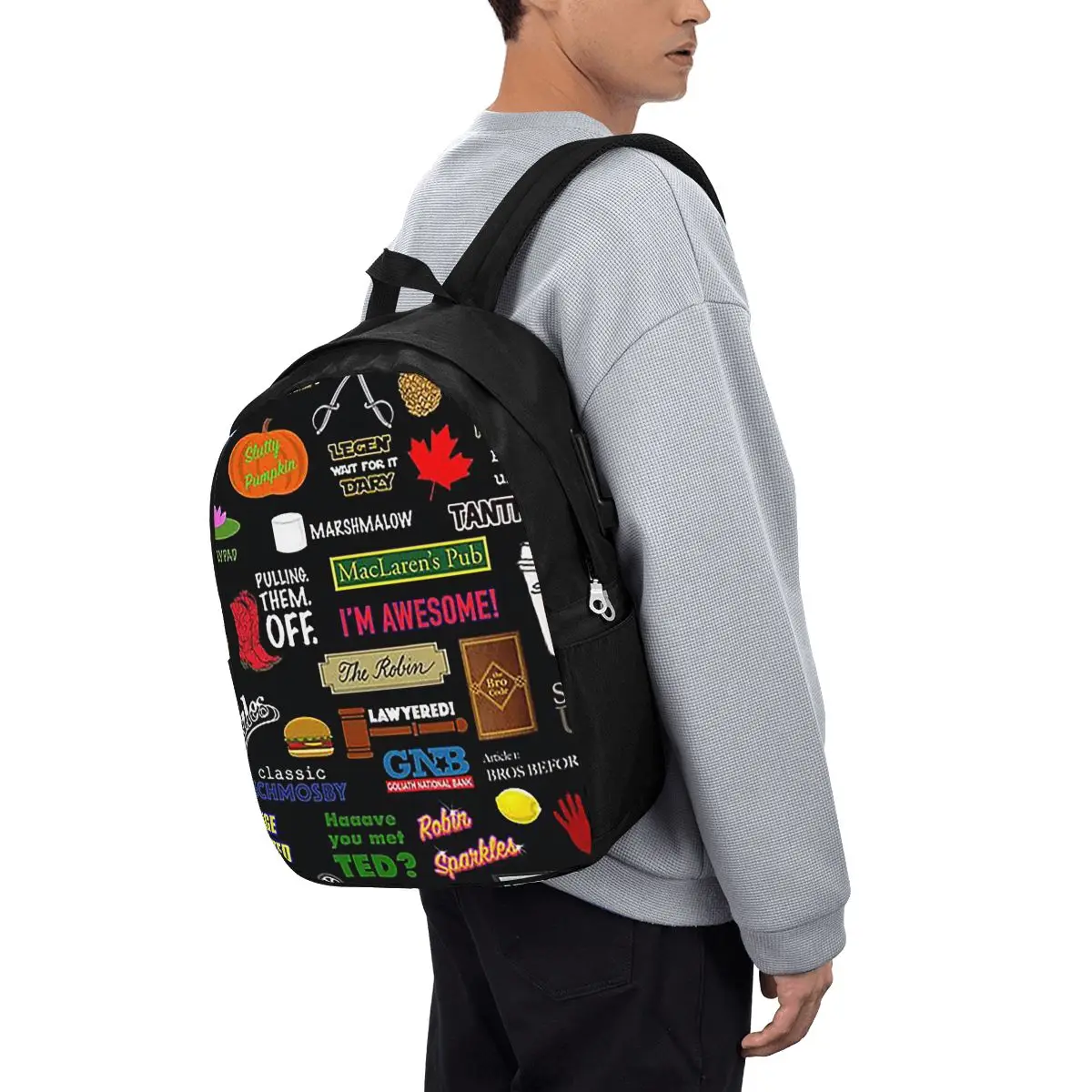 How I Met Your Mother Himym Tv Show Collag Backpack Travel Notebook Bag Computer College Student School Bag Laptop
How I Met Your Mother Himym Tv Show Collag Backpack Travel Notebook Bag Computer College Student School Bag Laptop