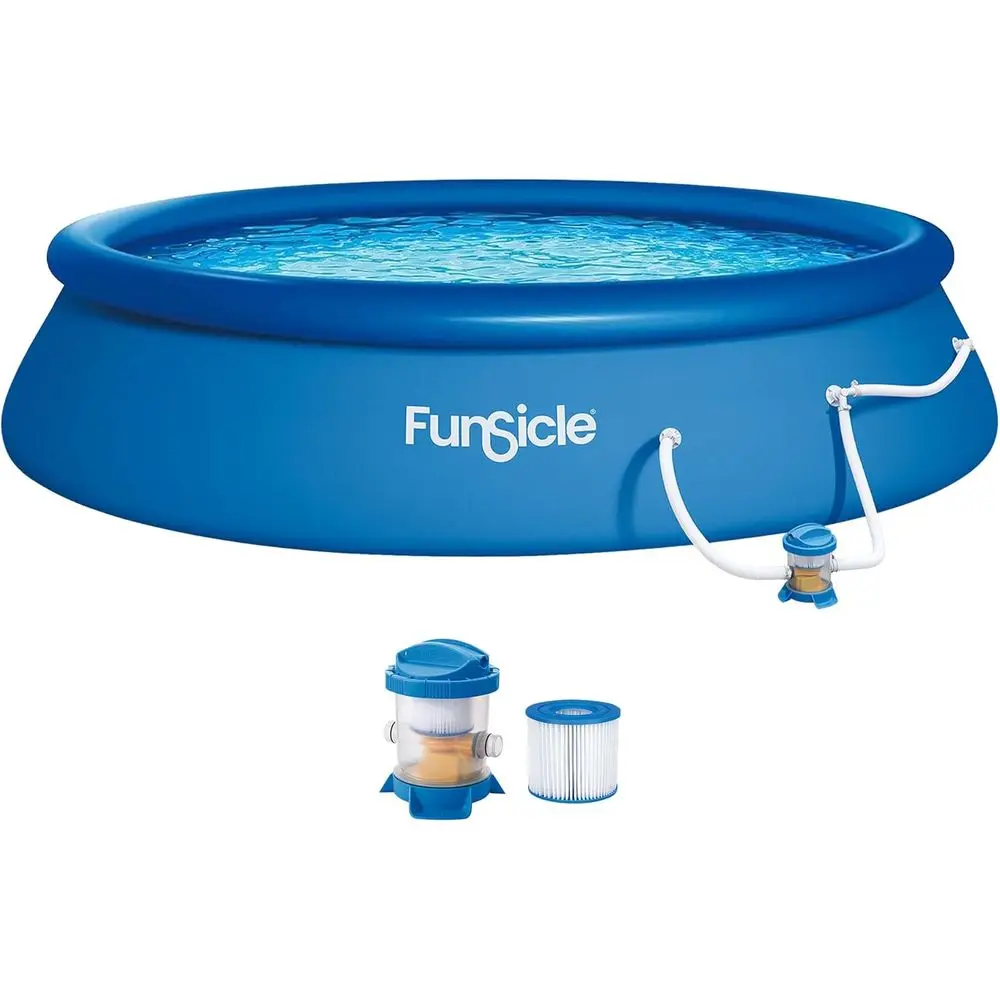 15' x 36 Round Above Ground Pool with 800 GPH Filter Pump, Type D Cartridge, and Repair Patch
15' x 36 Round Above Ground Pool with 800 GPH Filter Pump, Type D Cartridge, and Repair Patch