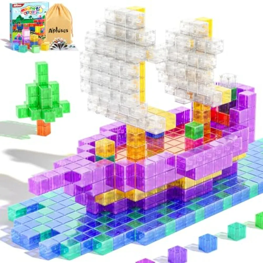 Magnetic Blocks Building Toys - Transparent Rainbow Magnetic Cubes Set, Outdoor Sensory Autism STEM Toys Gifts for Aged 3+ Year
Magnetic Blocks Building Toys - Transparent Rainbow Magnetic Cubes Set, Outdoor Sensory Autism STEM Toys Gifts for Aged 3+ Year