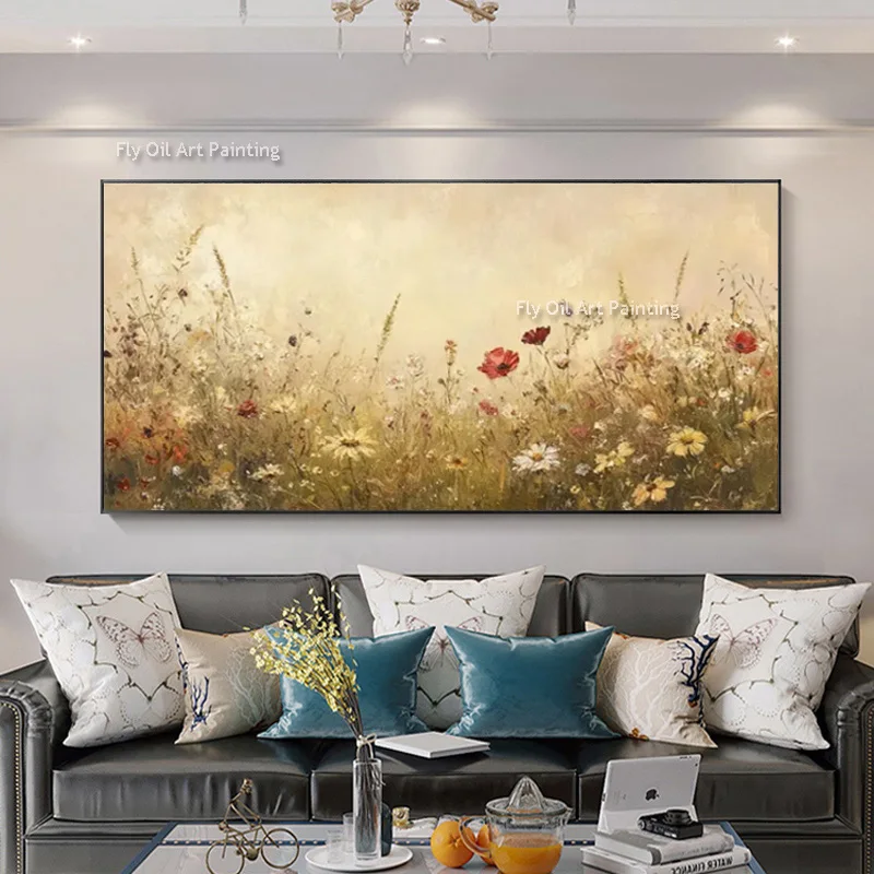 Abstract Brown Beige Flowers Field Canvas Oil Painting Original Artwork Hand Painted Colorful Small Flowers Landscape Wall Decor
Abstract Brown Beige Flowers Field Canvas Oil Painting Original Artwork Hand Painted Colorful Small Flowers Landscape Wall Decor