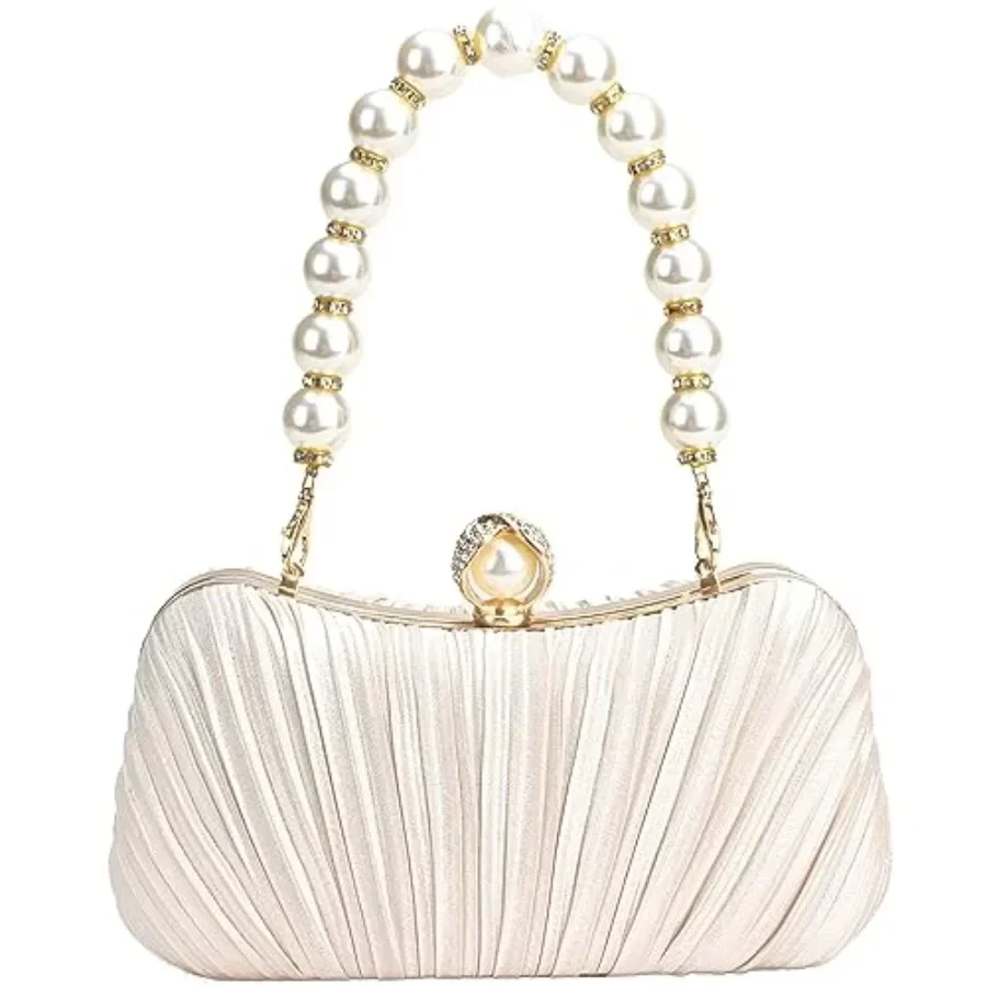 Menurra Clutch Purse Satin Pearl Evening Bag Handbag Chain Strap Shoulder Bag
Menurra Clutch Purse Satin Pearl Evening Bag Handbag Chain Strap Shoulder Bag