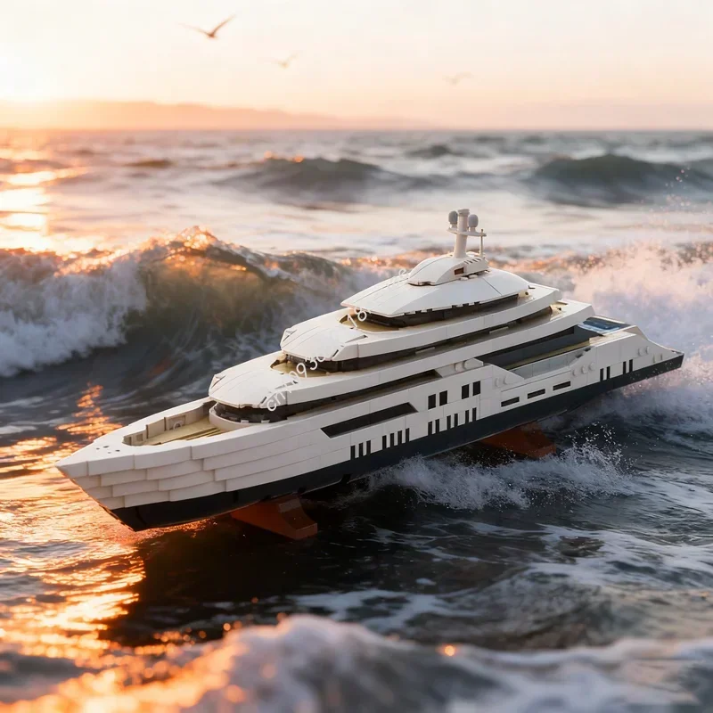 1651 шт. MOC БЕЛАЯ Роскошная яхта, мини-масштабная модель, строительные игрушки, блоки, архитектура, сделай сам, Рождественский подарок, креативный кирпич для детей
1651 шт. MOC БЕЛАЯ Роскошная яхта, мини-масштабная модель, строительные игрушки, блоки, архитектура, сделай сам, Рождественский подарок, креативный кирпич для детей