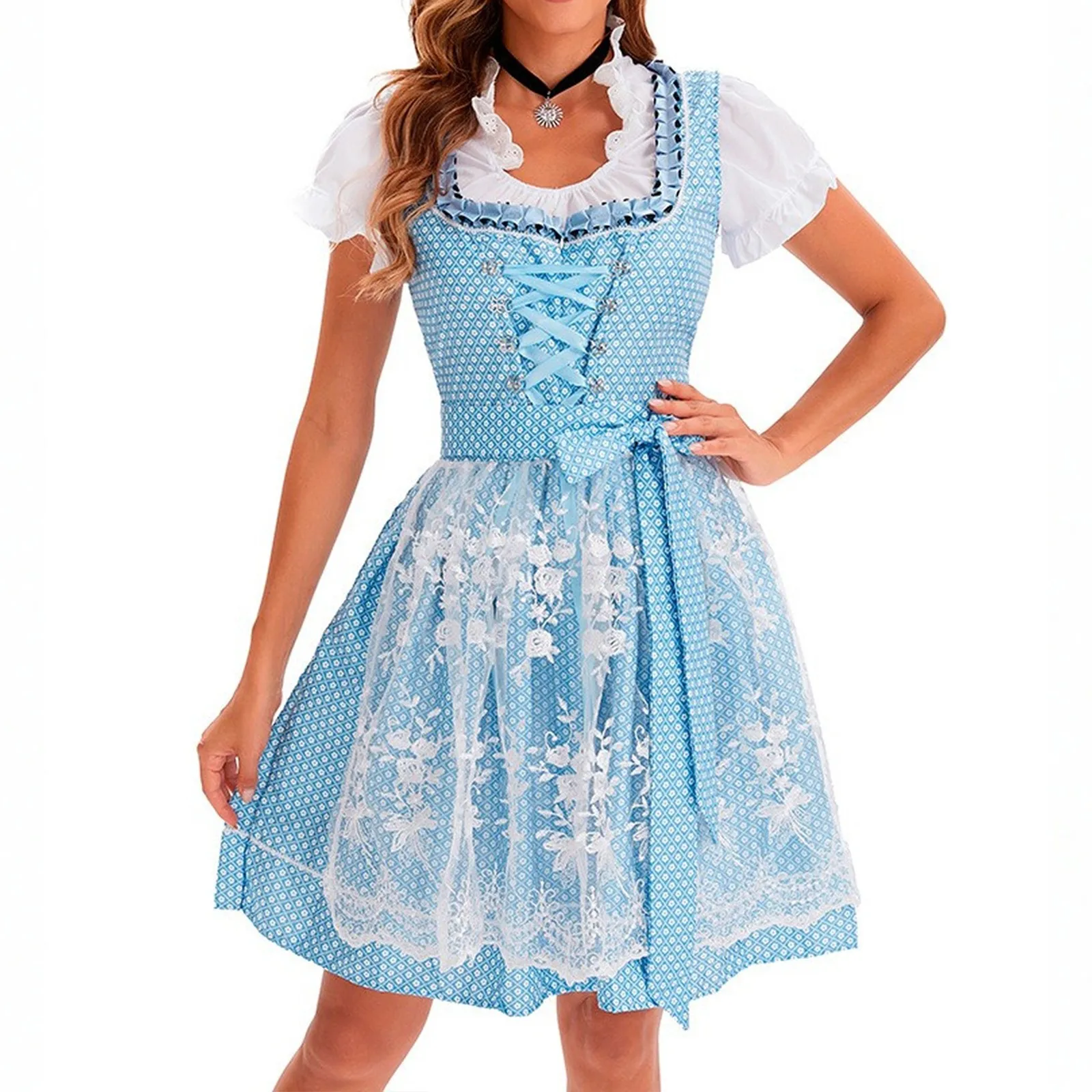 Halloween Christmas Ladies's Beer German Traditional Bavarian Dress Square Neck Apron Cosplay Costume Cartoon Party Dresses
Halloween Christmas Ladies's Beer German Traditional Bavarian Dress Square Neck Apron Cosplay Costume Cartoon Party Dresses