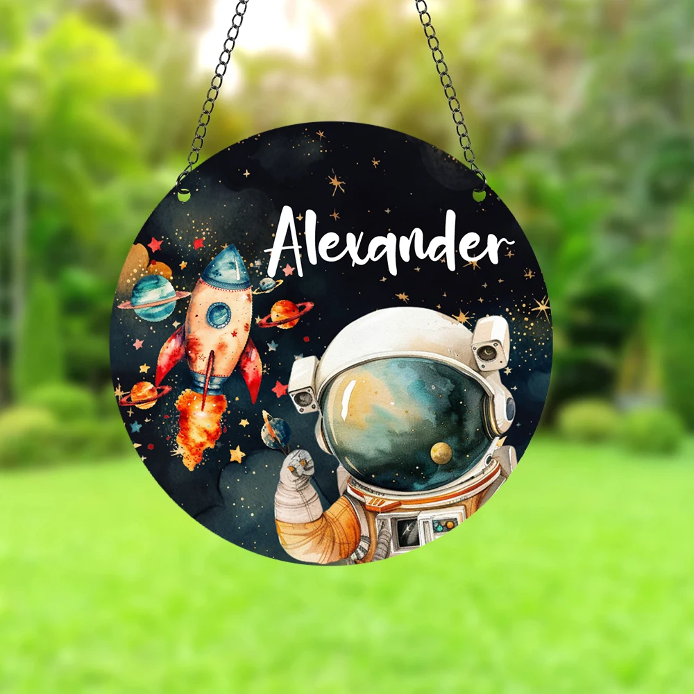 1PC Colorful Astronauts in Space Personalized Text Acrylic Window Hanging for Bedroom Decor and Wall Decor
1PC Colorful Astronauts in Space Personalized Text Acrylic Window Hanging for Bedroom Decor and Wall Decor