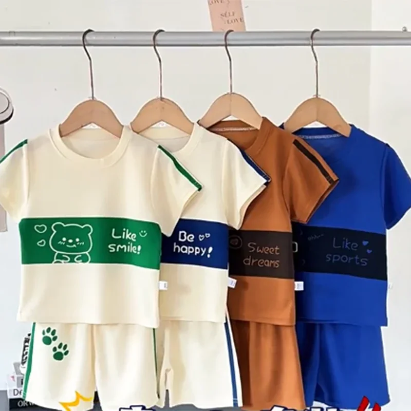 Children's Sets Kids Clothes Boys Girl Top +short 2pcs Short sleeve Baby Striped Clothing Toddler Tee Tracksuits Fashion Outfits
Children's Sets Kids Clothes Boys Girl Top +short 2pcs Short sleeve Baby Striped Clothing Toddler Tee Tracksuits Fashion Outfits