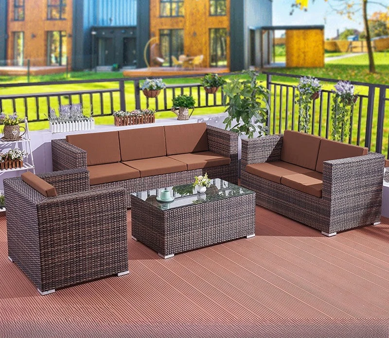 PYJ outdoor furniture sofa balcony rattan sofa outdoor three-piece combination
PYJ outdoor furniture sofa balcony rattan sofa outdoor three-piece combination