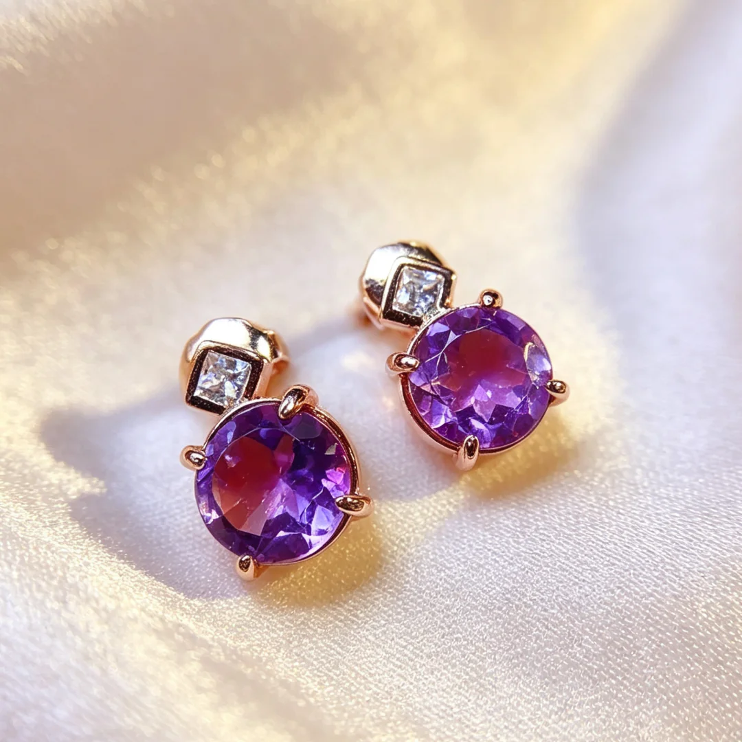 Premium Natural Amethyst Earrings S925 Sterling Silver Fine Inlay Superior Luster Circle Cutting Exquisite Elegant Jewelry
Premium Natural Amethyst Earrings S925 Sterling Silver Fine Inlay Superior Luster Circle Cutting Exquisite Elegant Jewelry