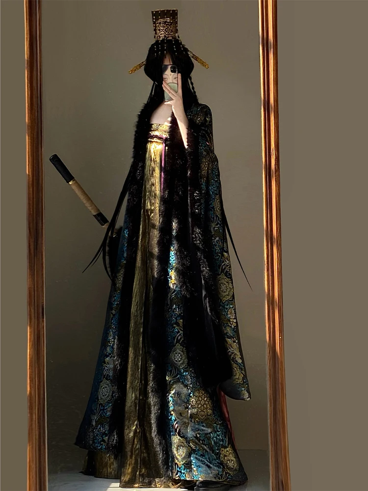 XinNanYi Tang Dynasty Style Women's Hanfu Set Chest-Length Sleeveless Large-Sleeve Shirt And Skirt Ensemble
XinNanYi Tang Dynasty Style Women's Hanfu Set Chest-Length Sleeveless Large-Sleeve Shirt And Skirt Ensemble