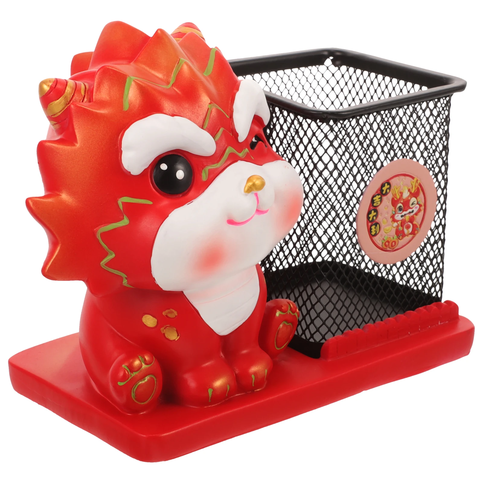 Year of The Dragon Pen Holder Red Desk Organizer Large Space Storage Cute Bucket Ornaments Gift Bedroom Study Office
Year of The Dragon Pen Holder Red Desk Organizer Large Space Storage Cute Bucket Ornaments Gift Bedroom Study Office