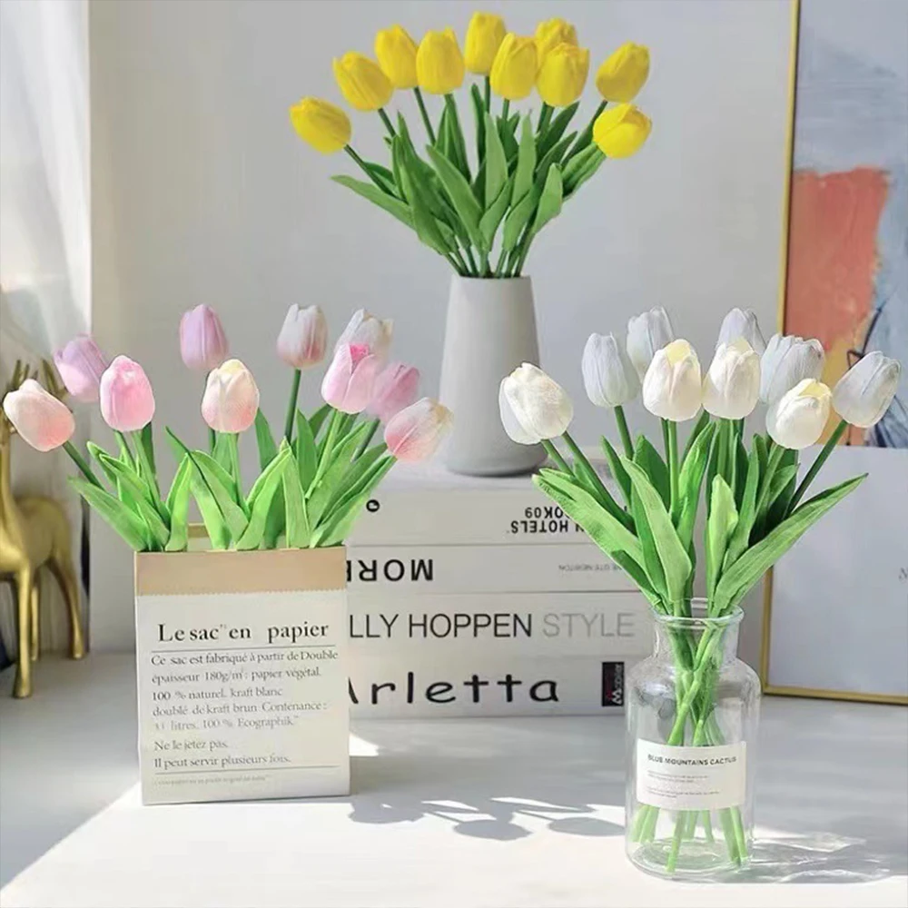10Pcs Artificial Tulips Artificial Flowers Bunch Real Touch Tulip Mothers Day Valentines Gift Wedding Bouquet Decoration
10Pcs Artificial Tulips Artificial Flowers Bunch Real Touch Tulip Mothers Day Valentines Gift Wedding Bouquet Decoration