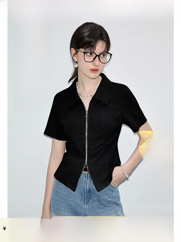 Gray Shirt Short Sleeve Slim Fit Women's T-shirt Summer plus Size Waist-Cinching Split Top Commute Style Simple Design
Gray Shirt Short Sleeve Slim Fit Women's T-shirt Summer plus Size Waist-Cinching Split Top Commute Style Simple Design
