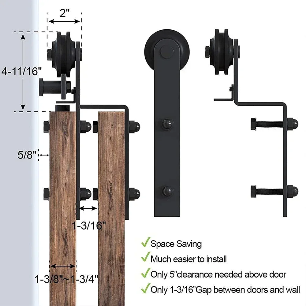 Bypass Sliding Barn Door Hardware Rollers I-Shaped Hanger for Double Doors Smoothly Quietly
Bypass Sliding Barn Door Hardware Rollers I-Shaped Hanger for Double Doors Smoothly Quietly