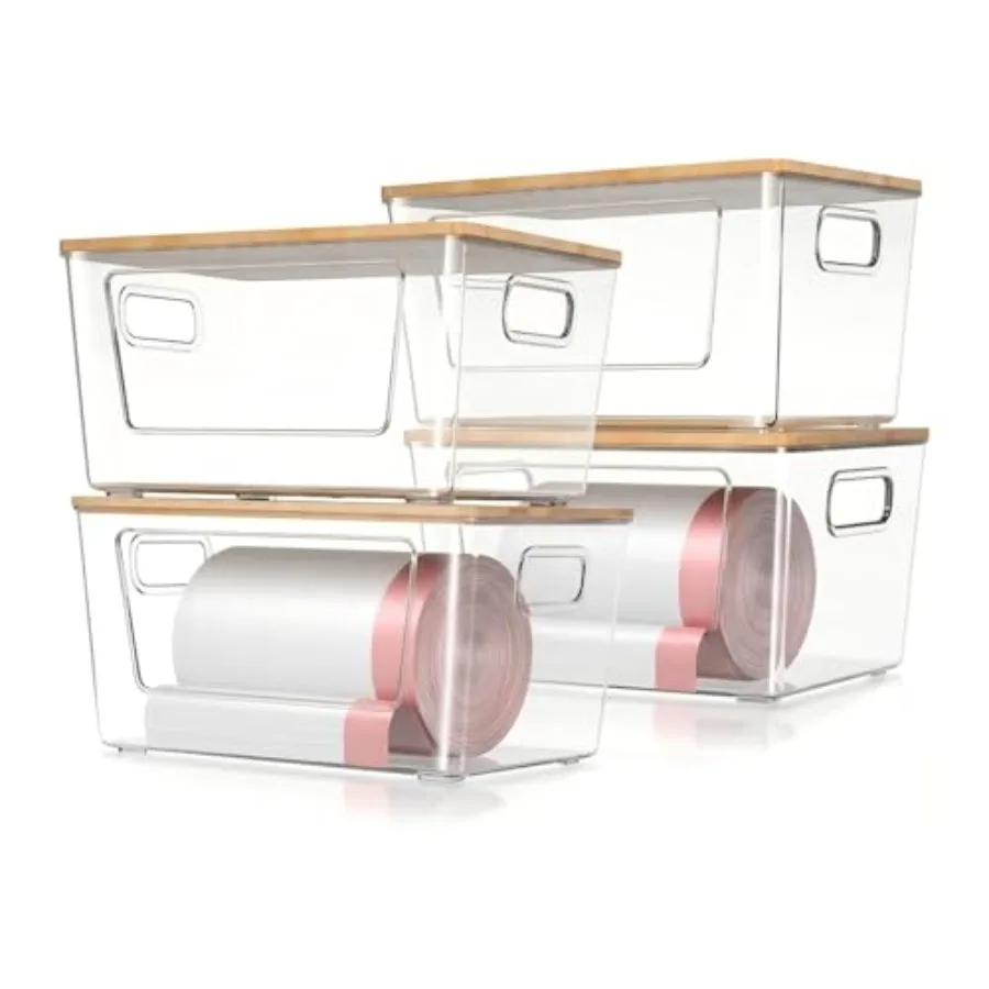 Trash Bag Holder with Bamboo Lid, Stackable Trashbag Dispenser, Extra Large Garbage Bag Holder for Kitchen Laundry Room Under S
Trash Bag Holder with Bamboo Lid, Stackable Trashbag Dispenser, Extra Large Garbage Bag Holder for Kitchen Laundry Room Under S