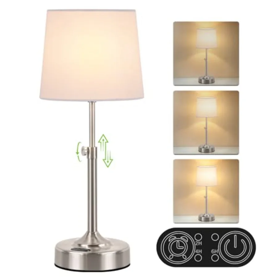 Height Adjustable Cordless Table Lamp with 2H/4H/6H Timer Rechargeable Battery Operated Lamp Dimmable Portable Battery Lamp for
Height Adjustable Cordless Table Lamp with 2H/4H/6H Timer Rechargeable Battery Operated Lamp Dimmable Portable Battery Lamp for