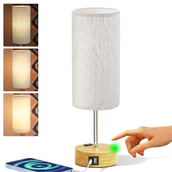 Small Bedside Lamp Touch Control Table Lamp with USB A+C Charging Ports & AC Outlet 3-Way Dimmable
Small Bedside Lamp Touch Control Table Lamp with USB A+C Charging Ports & AC Outlet 3-Way Dimmable