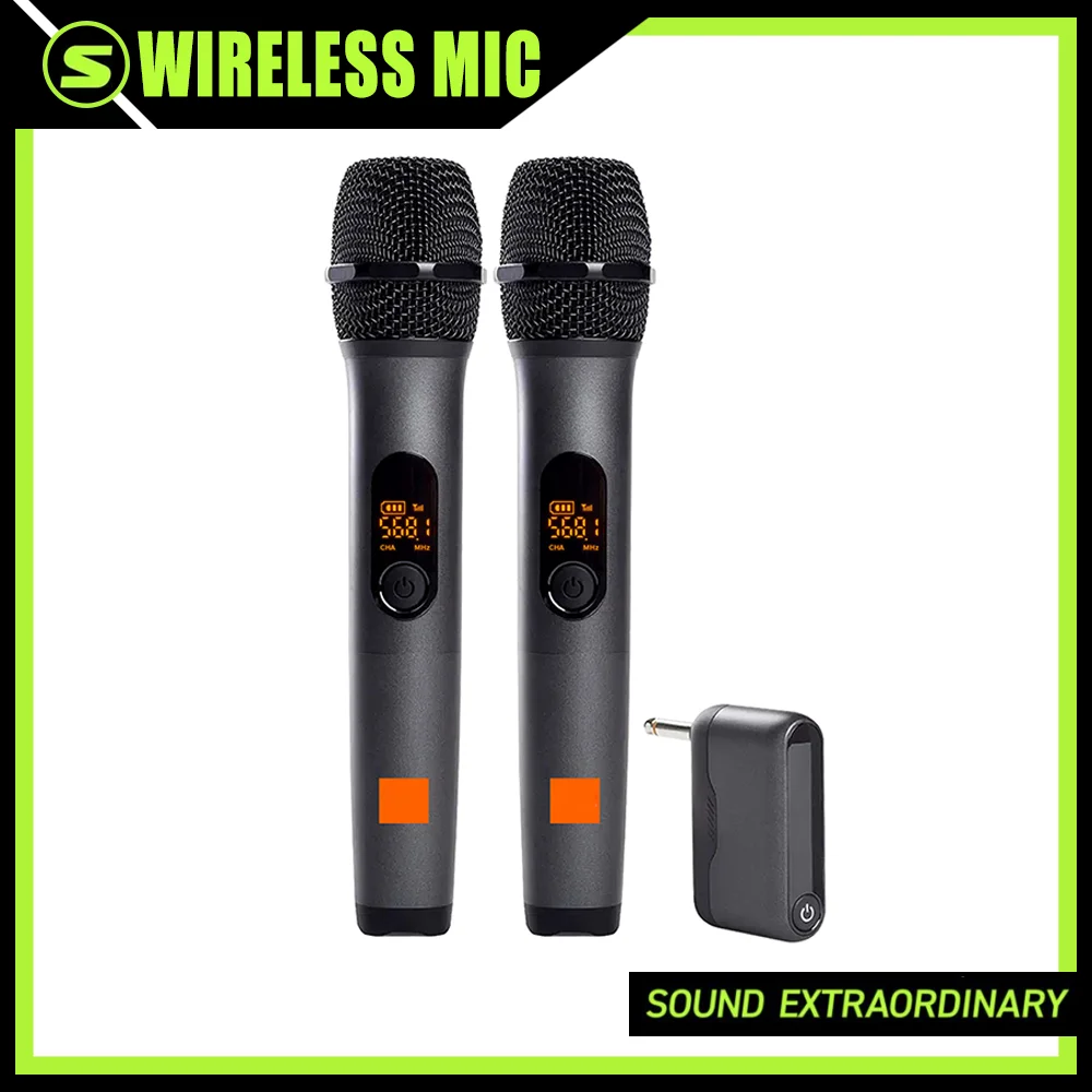 Wireless Microphone UHF 2 Channel Karaoke System With Rechargeable Receiver Cordless Handheld Mic For Church Party Speaker
Wireless Microphone UHF 2 Channel Karaoke System With Rechargeable Receiver Cordless Handheld Mic For Church Party Speaker