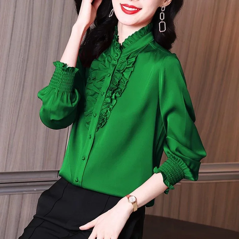 Long Sleeve Top Blusas Clothes for Women Tops Shirts Blouses Shirt 2025 Women's Popular Retro Ruffles
Long Sleeve Top Blusas Clothes for Women Tops Shirts Blouses Shirt 2025 Women's Popular Retro Ruffles