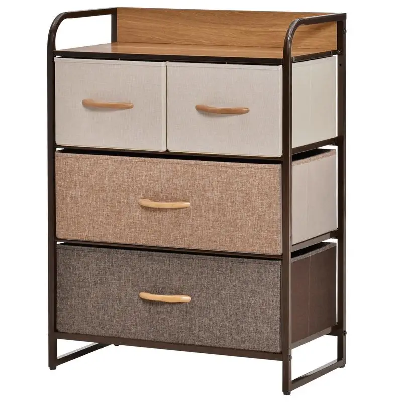 HOMCOM 4-Drawer Dresser, 3-Tier Storage Tower with Steel Frame for Bedroom, Nursery Room, Multicolored
HOMCOM 4-Drawer Dresser, 3-Tier Storage Tower with Steel Frame for Bedroom, Nursery Room, Multicolored
