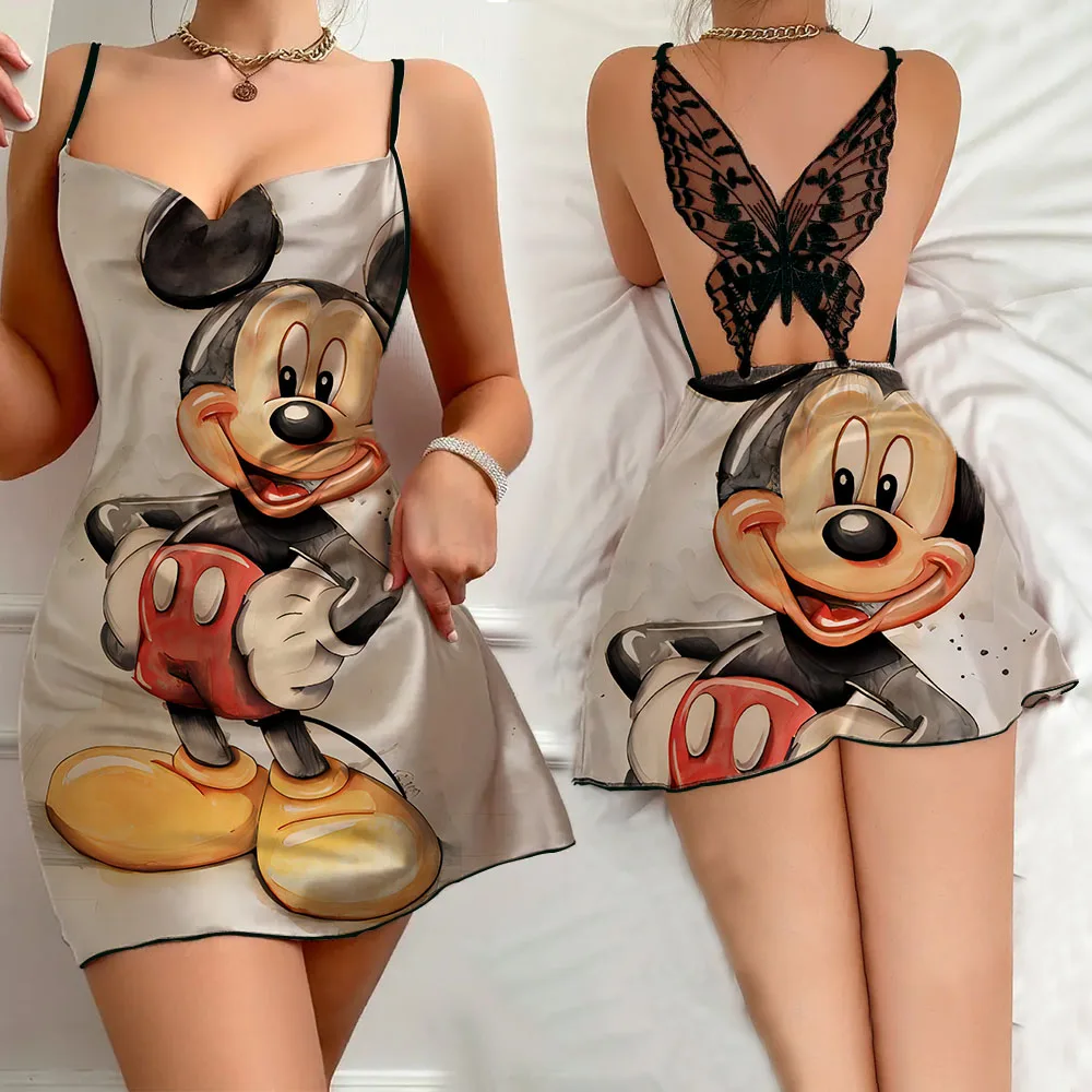 New Short Style Women's Sleeping Dress Cartoon Pattern Female Suspender Nightwear Sexy Charming Backless Sleepwear for Women
New Short Style Women's Sleeping Dress Cartoon Pattern Female Suspender Nightwear Sexy Charming Backless Sleepwear for Women