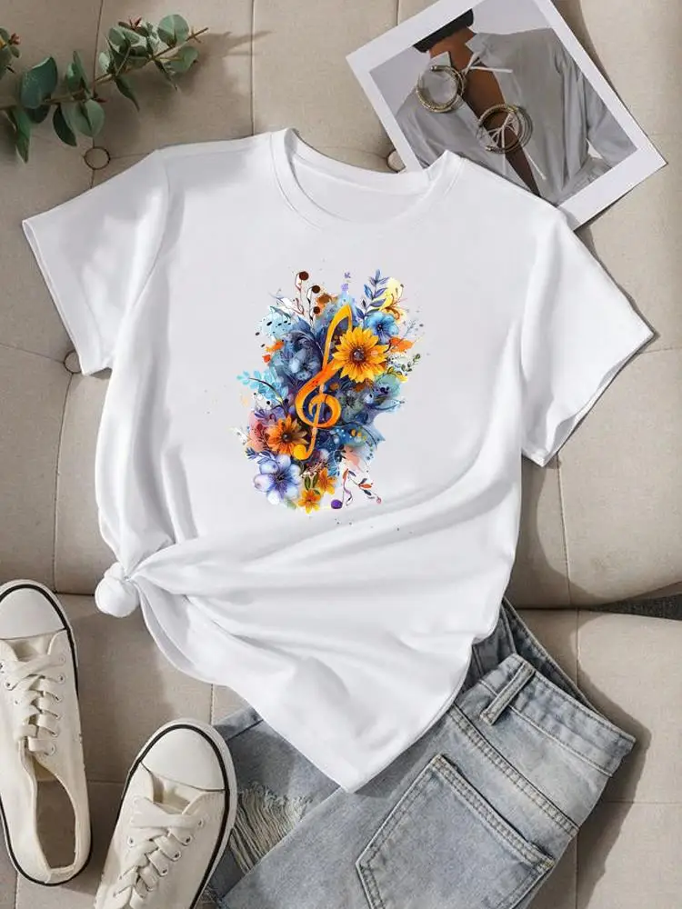 Sweet Flower Style Print Short Sleeve Woman Casual Women's Clothing Tshirts Graphic T-shirts Top Fashion Printing Tee
Sweet Flower Style Print Short Sleeve Woman Casual Women's Clothing Tshirts Graphic T-shirts Top Fashion Printing Tee