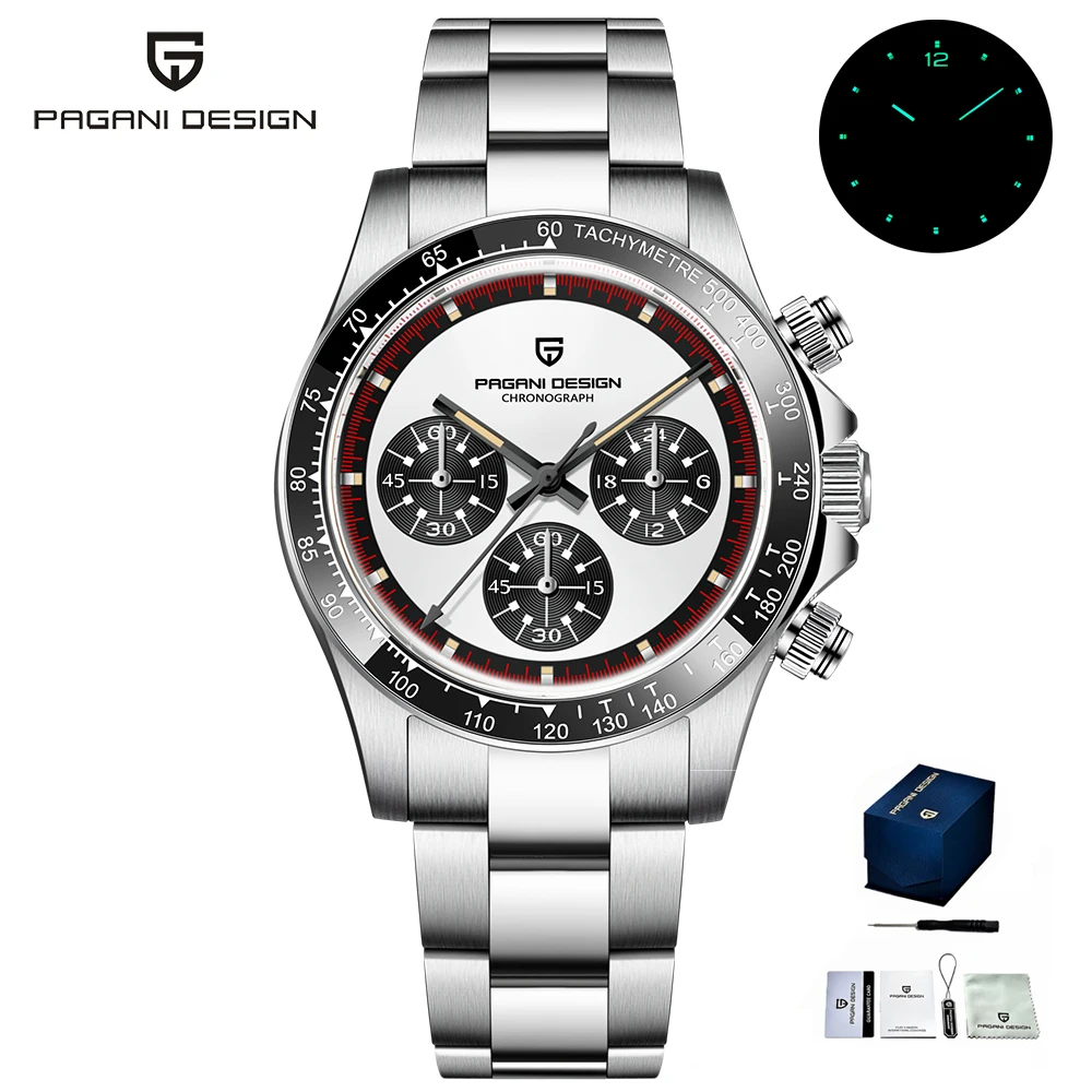 PAGANI DESIGN VK63 Quartz Chronograph Sapphire Ceramic 10ATM Waterproof Luminous Business Sport Wristwatch Reloj Hombre PD1676
PAGANI DESIGN VK63 Quartz Chronograph Sapphire Ceramic 10ATM Waterproof Luminous Business Sport Wristwatch Reloj Hombre PD1676