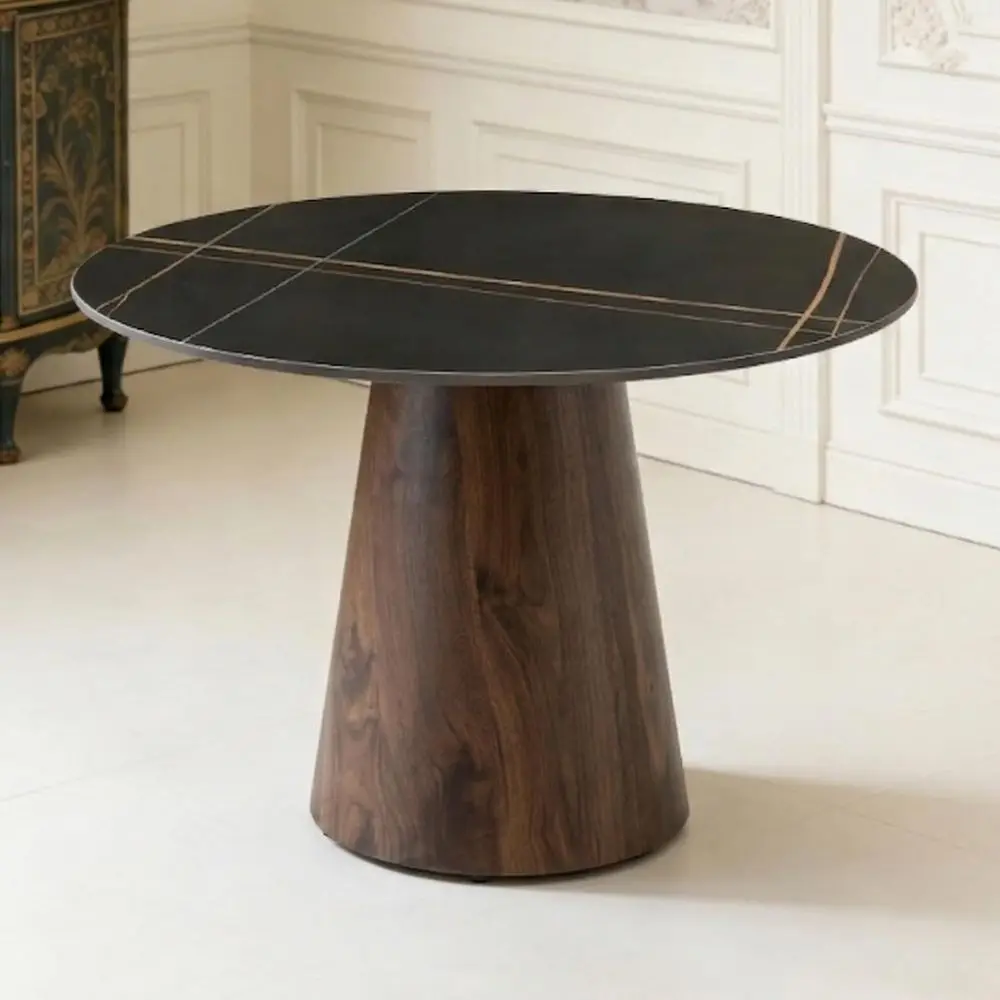 42 Inch Round Sintered Stone Dining Table - White & Black Pedestal Base for Kitchen or Restaurant
42 Inch Round Sintered Stone Dining Table - White & Black Pedestal Base for Kitchen or Restaurant