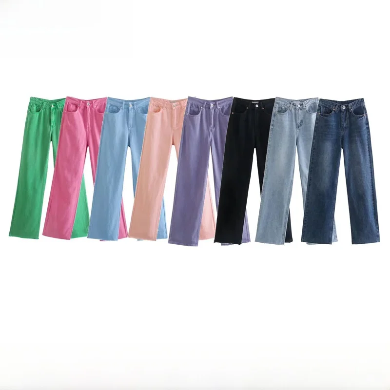 Fashionable High Waist Denim Pants ZR Style Spring Summer New Arrival Women's Casual Straight Leg Pants Polyester Fiber
Fashionable High Waist Denim Pants ZR Style Spring Summer New Arrival Women's Casual Straight Leg Pants Polyester Fiber