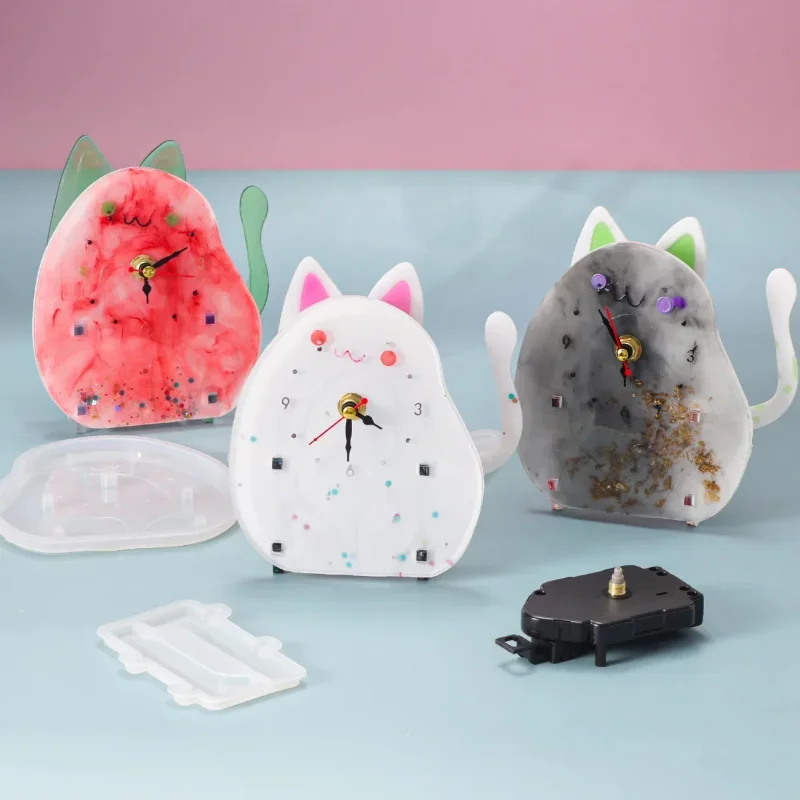 Cute Cat Design DIY Epoxy Silicone Mold for Desktop & Wall Clocks round Clock Dial Molds Jewelry Making And Home Decor Craft T
Cute Cat Design DIY Epoxy Silicone Mold for Desktop & Wall Clocks round Clock Dial Molds Jewelry Making And Home Decor Craft T