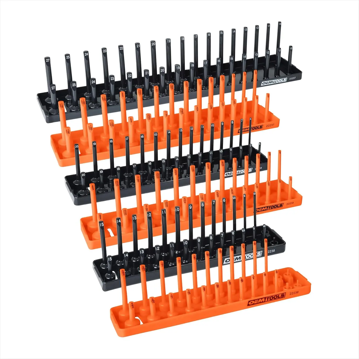 Socket Organizer Set - 6 Piece Holder for 1/4", 3/8", 1/2" Drive Metric and SAE Trays, Tool Box Organizer
Socket Organizer Set - 6 Piece Holder for 1/4", 3/8", 1/2" Drive Metric and SAE Trays, Tool Box Organizer