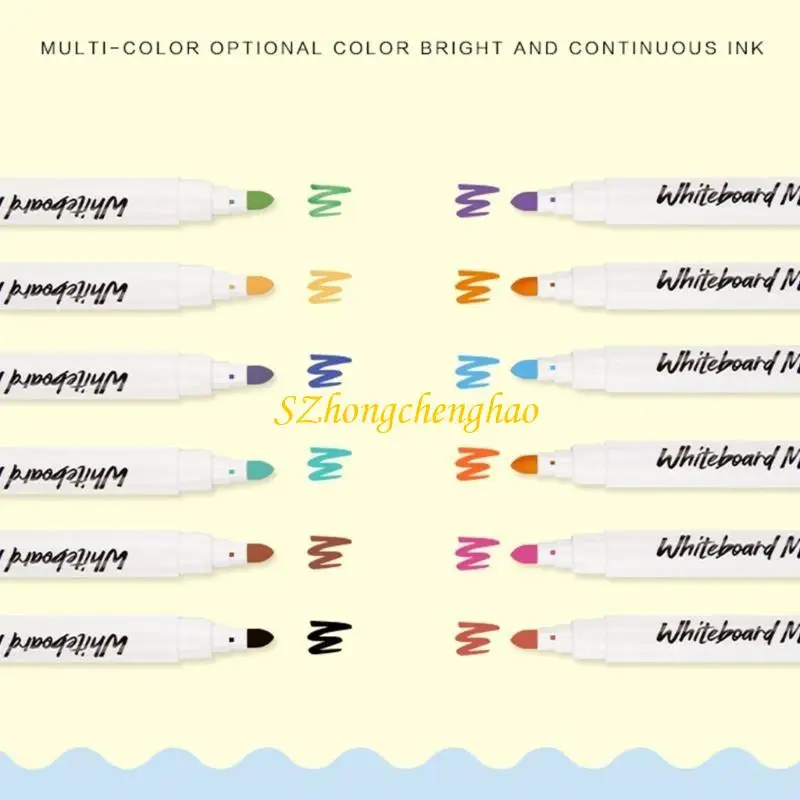 12 Color Erasable Whiteboard Marker Water Based Inks Quick Dry for Glass Metal Acrylics 12 Color Whiteboard Pen 1.0mm 601D
12 Color Erasable Whiteboard Marker Water Based Inks Quick Dry for Glass Metal Acrylics 12 Color Whiteboard Pen 1.0mm 601D