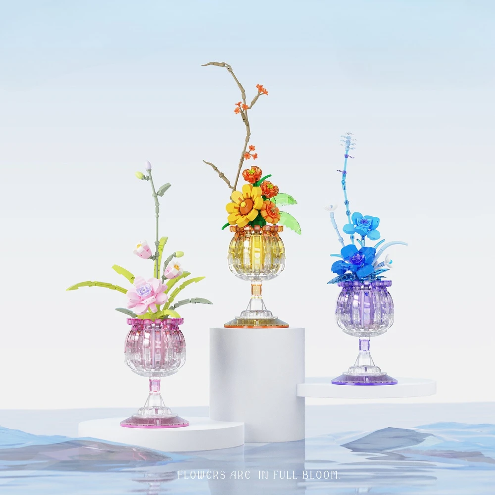 MOC Wine Glass Flower Cup Bouquet Building Blocks Set Ornament Peach Blossom Ice Shadow Plant Toys Adults Birthday Holiday Gifts
MOC Wine Glass Flower Cup Bouquet Building Blocks Set Ornament Peach Blossom Ice Shadow Plant Toys Adults Birthday Holiday Gifts