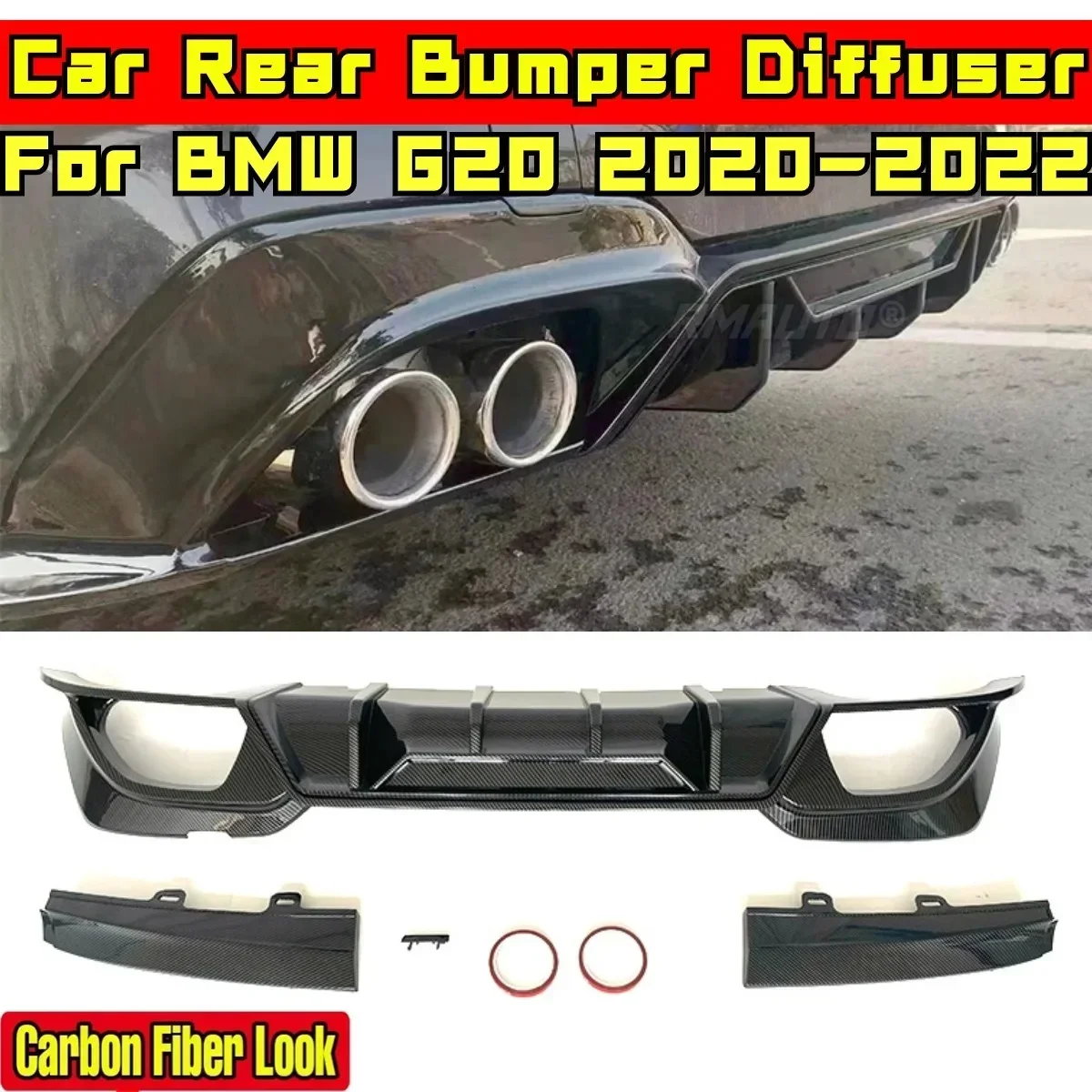 For BMW G20 2020-2022 Body Kit BMW G20 Rear Bumper Splitter Carbon Fiber Look Sports Style Spoiler Diffuser Car Accessories
For BMW G20 2020-2022 Body Kit BMW G20 Rear Bumper Splitter Carbon Fiber Look Sports Style Spoiler Diffuser Car Accessories