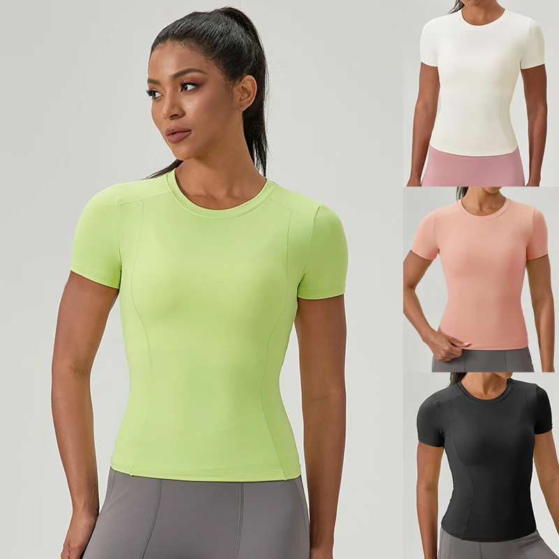 Women Running Sports T Shirt Short Sleeve Round Neck Breathable Training Fitness Top Stretchy Yoga Top Sexy Slim Gym Top
Women Running Sports T Shirt Short Sleeve Round Neck Breathable Training Fitness Top Stretchy Yoga Top Sexy Slim Gym Top