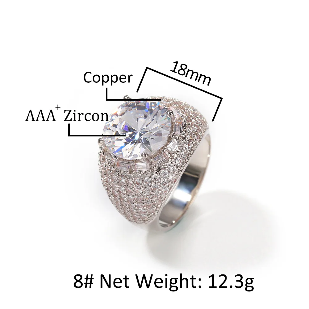 Round Arc Shape Forefinger Big CZ Bling Bling Iced Out Zircon Mirco Pave Prong Setting Brass Ring Hip Hop Jewelry BR036
Round Arc Shape Forefinger Big CZ Bling Bling Iced Out Zircon Mirco Pave Prong Setting Brass Ring Hip Hop Jewelry BR036