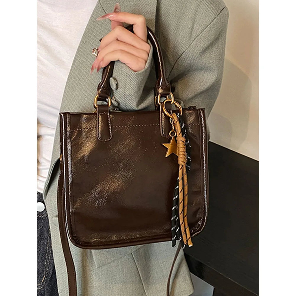 Women Small Handle Tote Bags Solid Pu Leather Square Handbags Large Capacity Female Leisure Crossbody Shoulder Packs
Women Small Handle Tote Bags Solid Pu Leather Square Handbags Large Capacity Female Leisure Crossbody Shoulder Packs