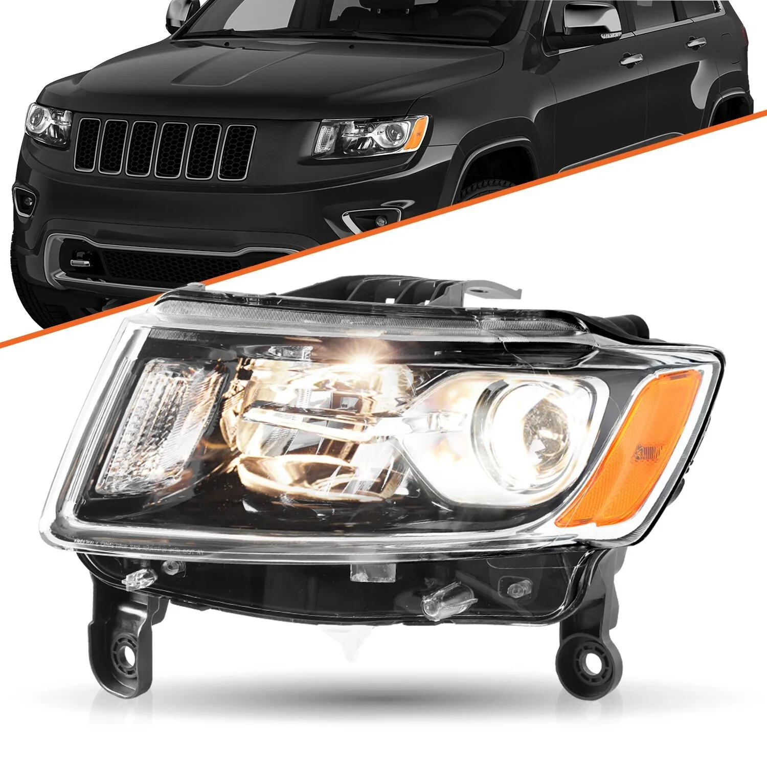 Left Driver Headlight For Jeep Grand Cherokee 2014-16 Halogen HeadLamp Assembly
Left Driver Headlight For Jeep Grand Cherokee 2014-16 Halogen HeadLamp Assembly