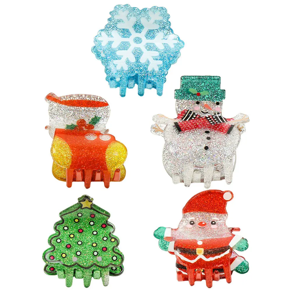 5Pcs Festive Hair Claw Clips Christmas Hair Accessories for Women Reliable Strong Hold Jewelry Style Clamps for Various Events
5Pcs Festive Hair Claw Clips Christmas Hair Accessories for Women Reliable Strong Hold Jewelry Style Clamps for Various Events
