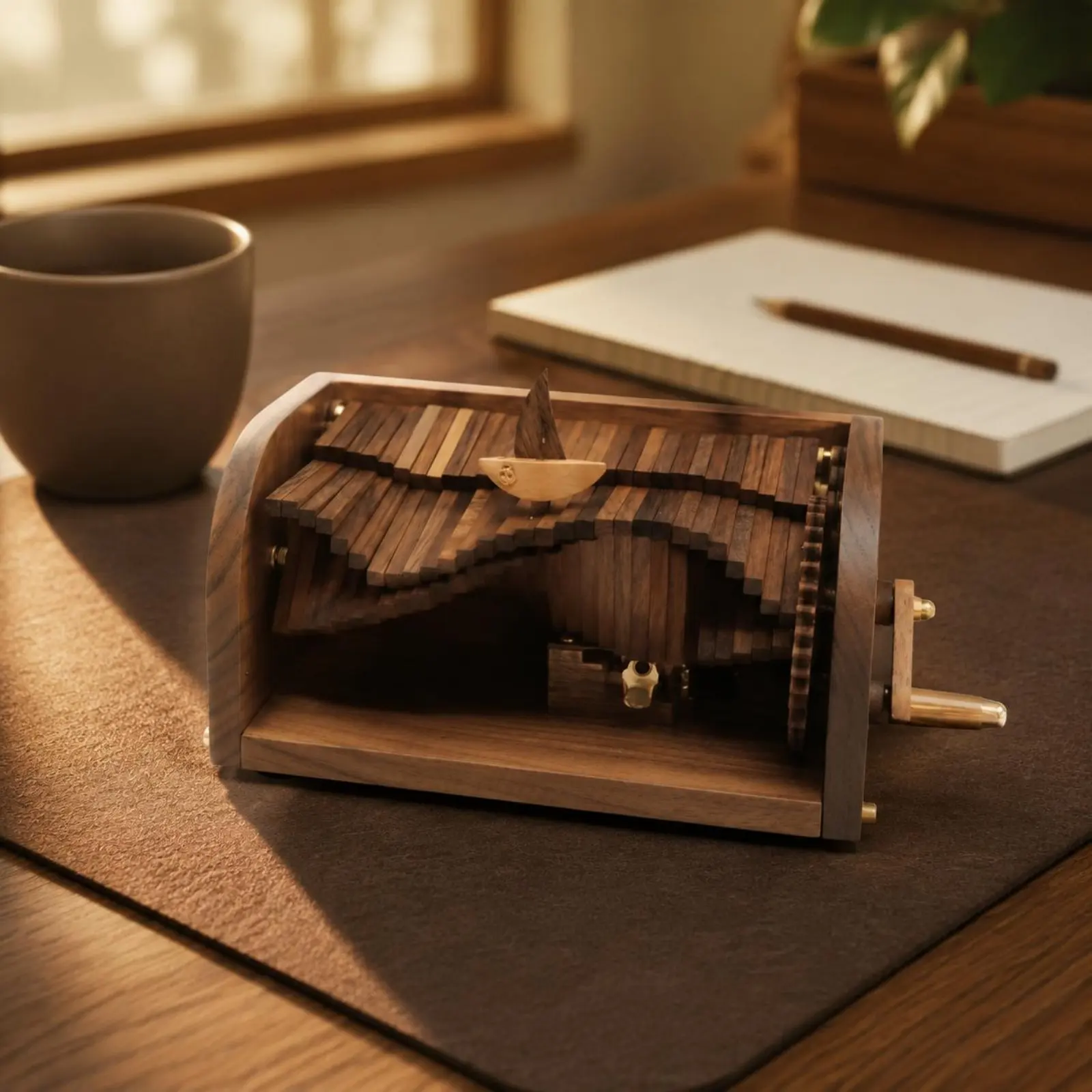 Song of the Waves Melody Box Kinetic Design Automaton Melody Box Moving Ship Clear Sound Home Decor High-Polish Finish for Gift
Song of the Waves Melody Box Kinetic Design Automaton Melody Box Moving Ship Clear Sound Home Decor High-Polish Finish for Gift