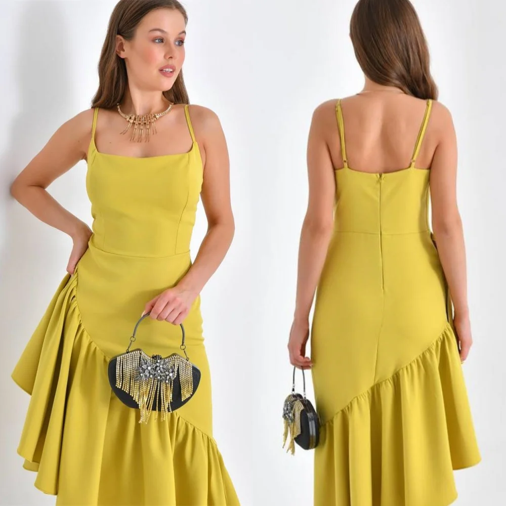 Customized Soft Yellow Jersey Evening Dress Exquisite Strapless Sleeveless Homecoming Dresses Fashion Special Occasion
Customized Soft Yellow Jersey Evening Dress Exquisite Strapless Sleeveless Homecoming Dresses Fashion Special Occasion