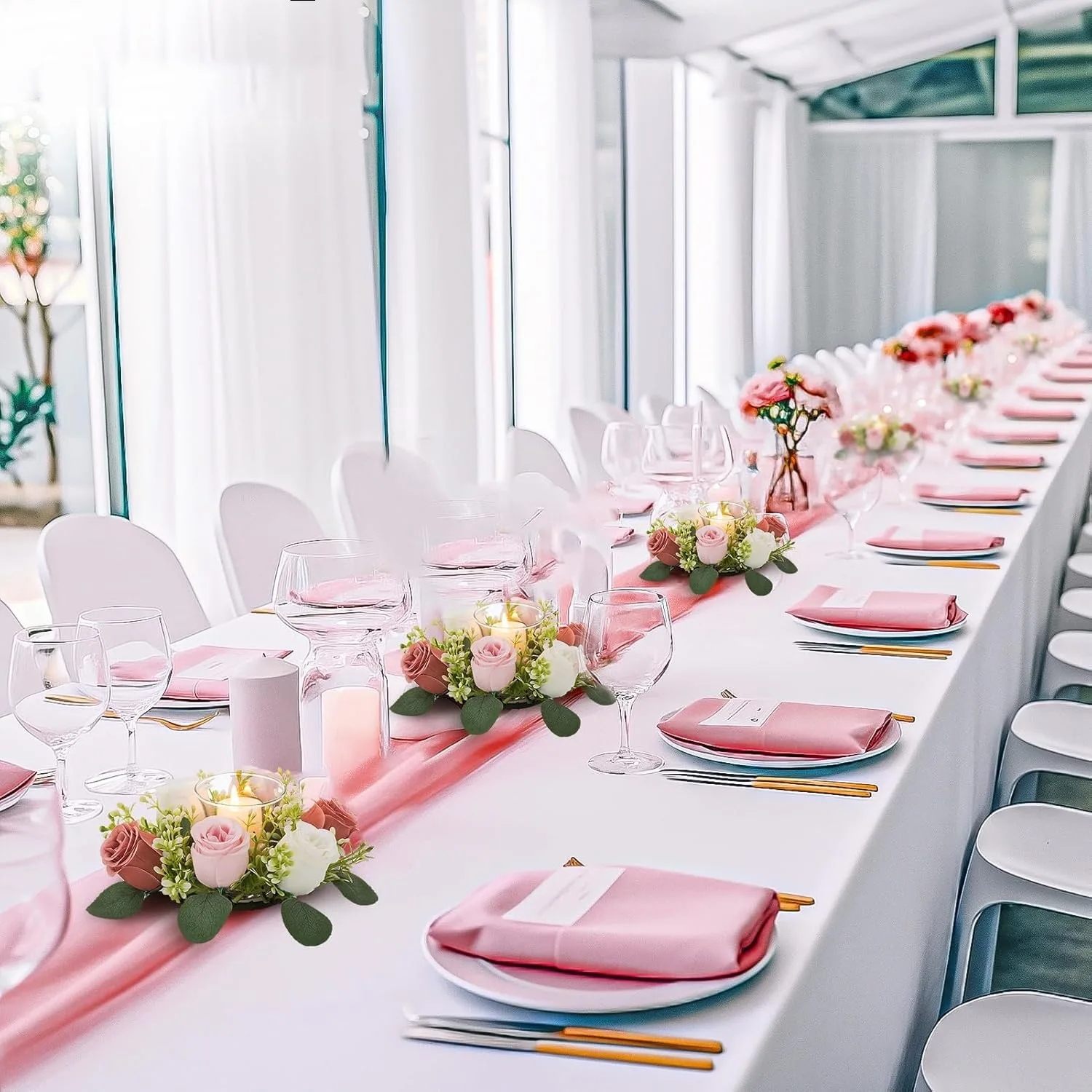 Table Simulation Rose Candlestick Cup Candlestick Flower Ring Decoration Party Wedding Decoration Desktop Valentine's Day
Table Simulation Rose Candlestick Cup Candlestick Flower Ring Decoration Party Wedding Decoration Desktop Valentine's Day