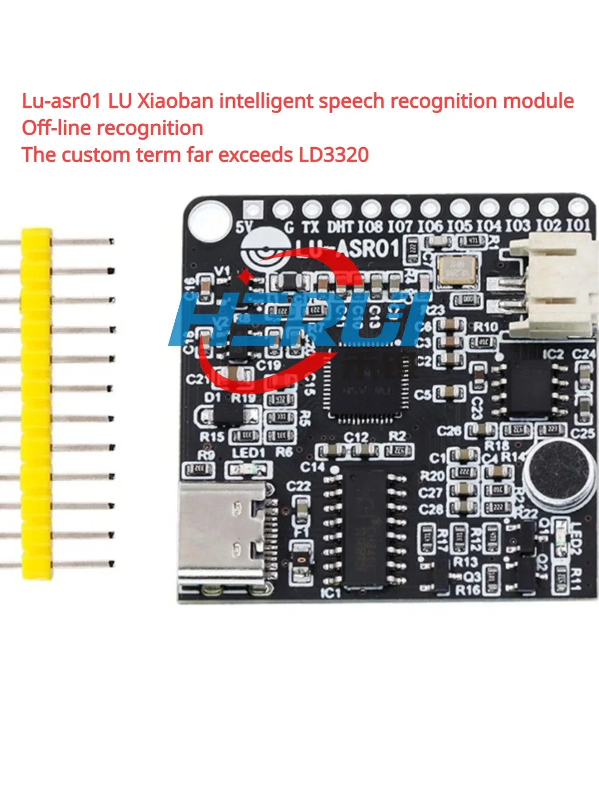 Lu-asr01 LU Xiaoban intelligent speech recognition module Off-line recognition The custom term far exceeds LD3320
Lu-asr01 LU Xiaoban intelligent speech recognition module Off-line recognition The custom term far exceeds LD3320